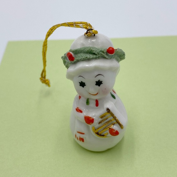 Vintage Mini Bone China Starry Eye Christmas Snowman Figurines - Picture 9 of 15